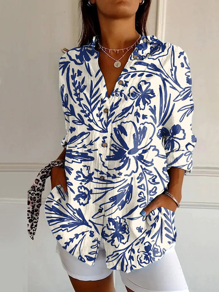Elise - Vintage Motif Blouse