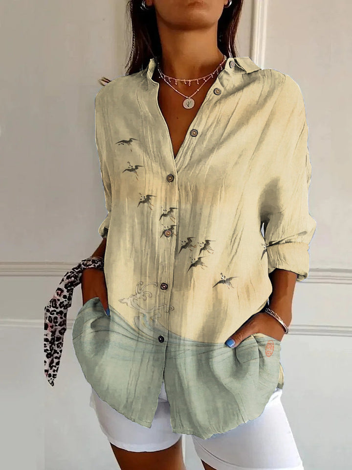 Elise - Vintage Motif Blouse
